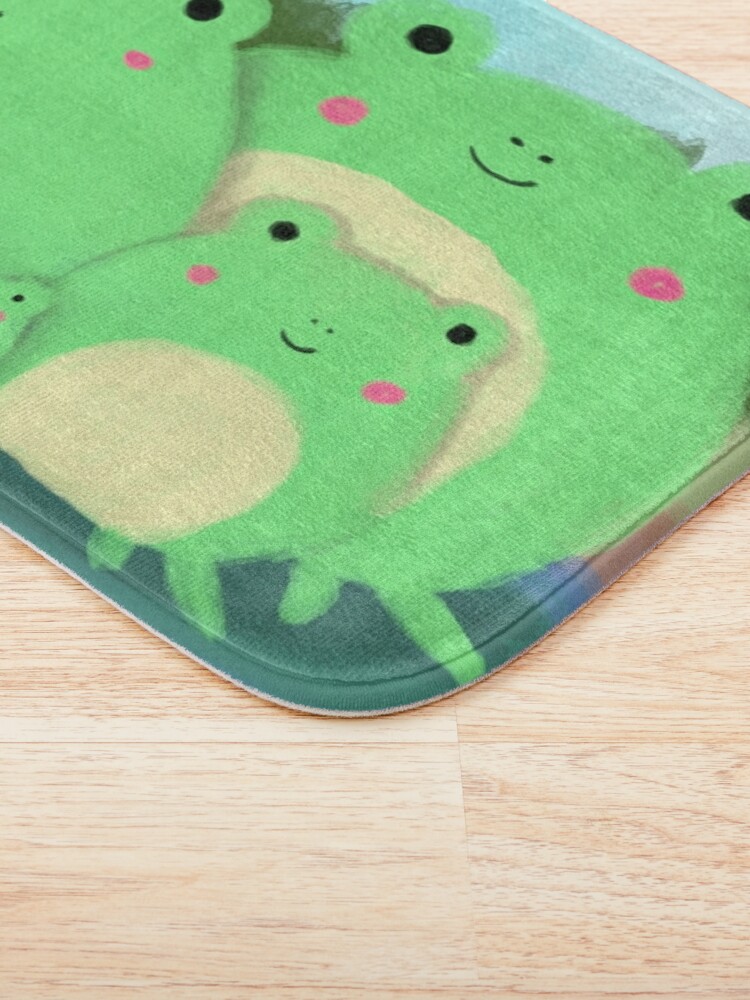 Discover Froggy Family on a Lily Pad Bath Mat
