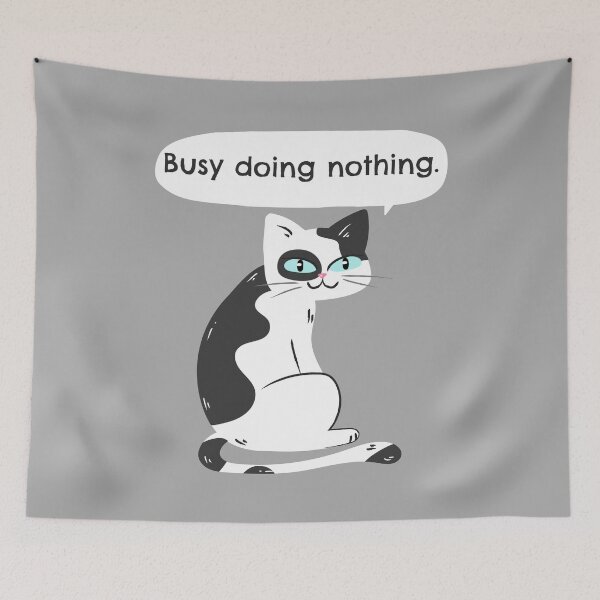 Item preview, Busy Doing Nothing - Lazy Cat designed and sold by alancrapopod.