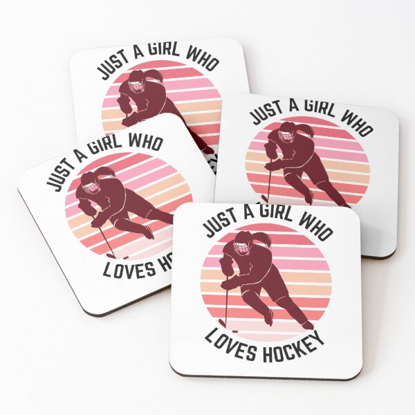 Item preview, Just a Girl Who Loves Hockey Retro Sun Hockey Girl Player Gift designed and sold by FazCreations.