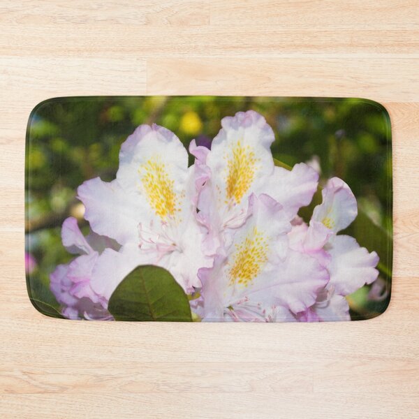Item preview, white, yellow, pink, large rhododendron flower designed and sold by nataliavavilina.