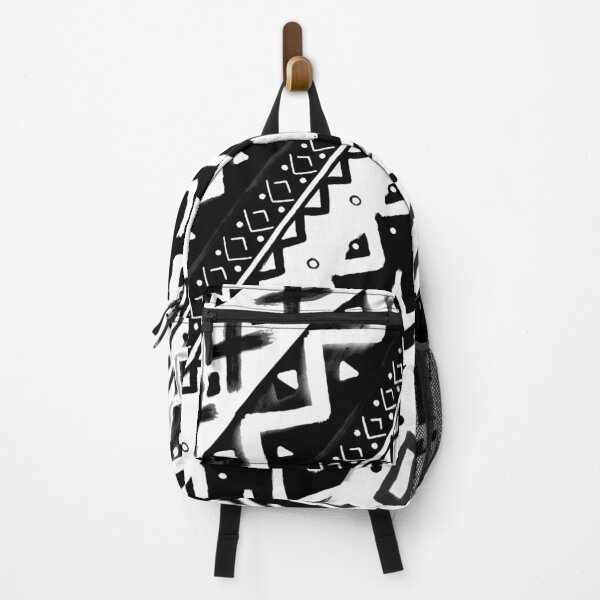 Item preview, TRIBAL DIAGONAL BLACK AND WHITE PATTERN PAINTED MULTI MEDIA designed and sold by AEJdesign.