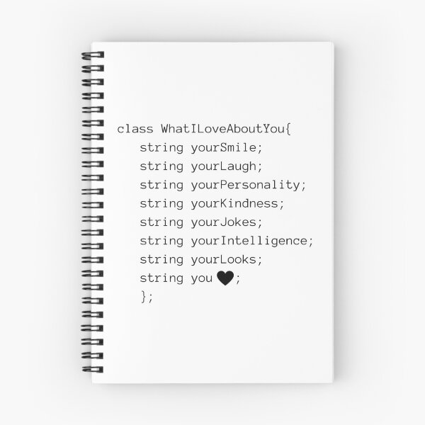 Item preview, What I Love About You C++ Class designed and sold by PatientCitizen.