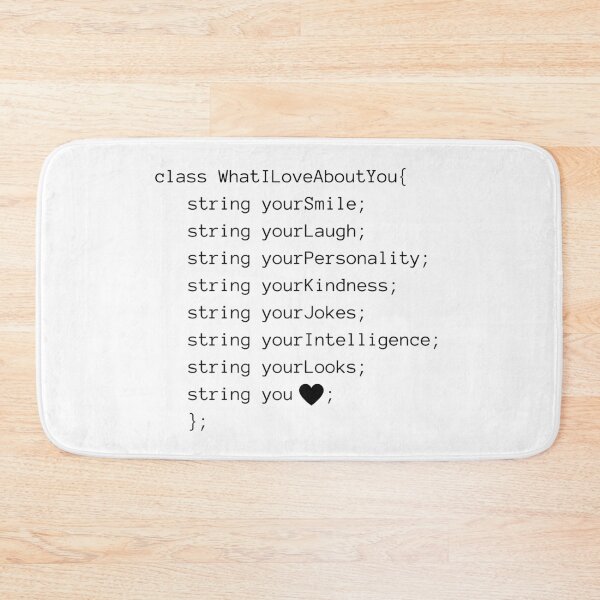 Item preview, What I Love About You C++ Class designed and sold by PatientCitizen.