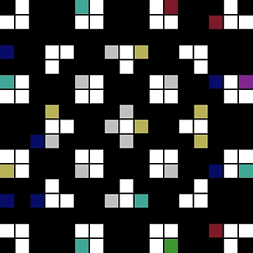 Artwork thumbnail, Power Ranger Colorful Maze Pixel Pattern by IPattern