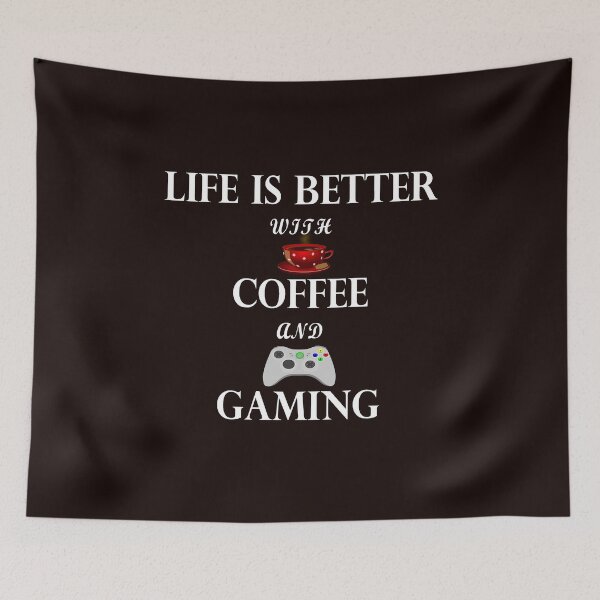Item preview, Life is better with coffee and gaming designed and sold by Creative fashion Mix.