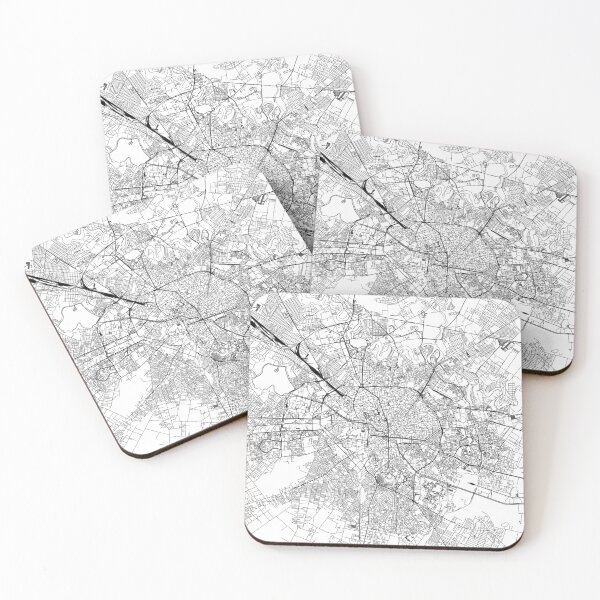 Item preview, Bucharest White Map designed and sold by multiplicitymap.