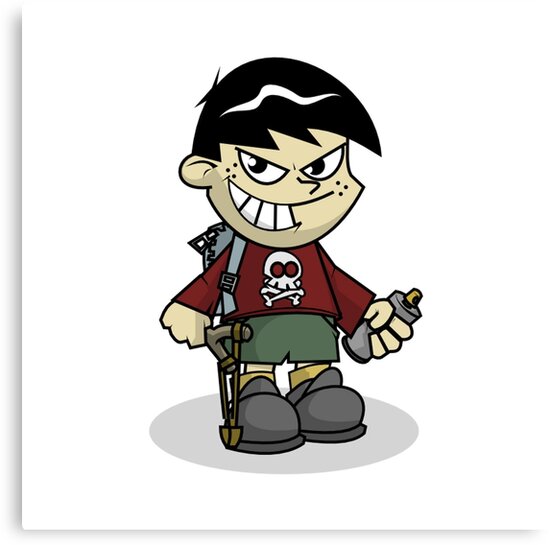 "Bad Boy Cartoon" Canvas Prints by TheBestStore Redbubble