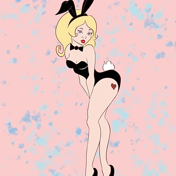 Artwork thumbnail, Pinup Bunny by Ron's Designs