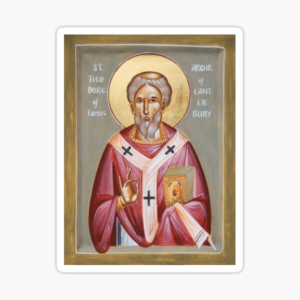St Theodore of Tarsus Archbishop of Canterbury Sticker
