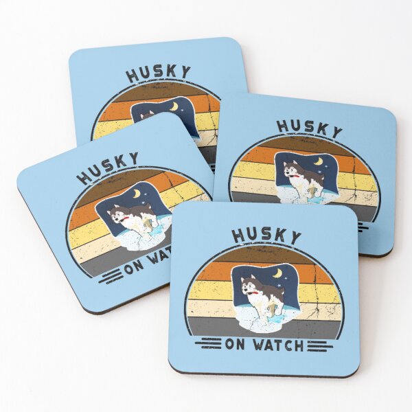 Item preview, Husky On Watch Husky On Watch. Perfect Funny Husky and Dogs Lovers Gift Idea, Distressed Retro Vintage designed and sold by MalakichiRussel.