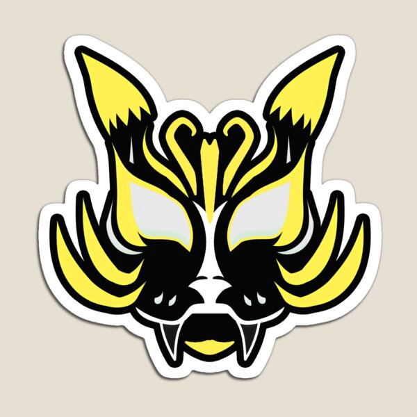 Item preview, Cara oscura de Kitsune - Amarillo designed and sold by Art By The Coco.