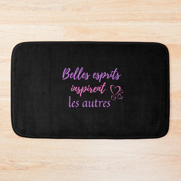 Item preview, Beautiful mind inspire others - popular french quotes lovers theme gifts (white) designed and sold by RebelliousRosee.