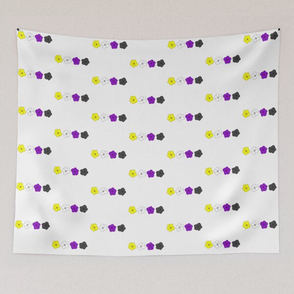 Item preview, 37 pansies 1 / nonbinary pride flag designed and sold by kassanderplus.
