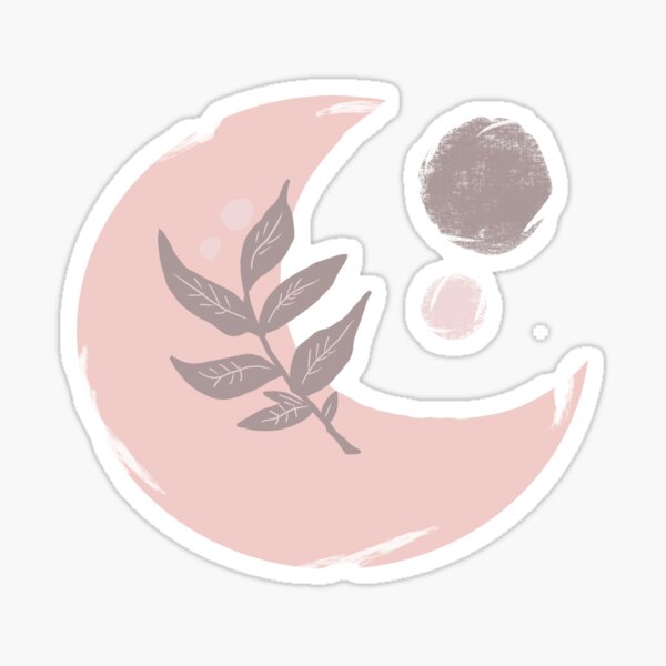 moon leaf Sticker