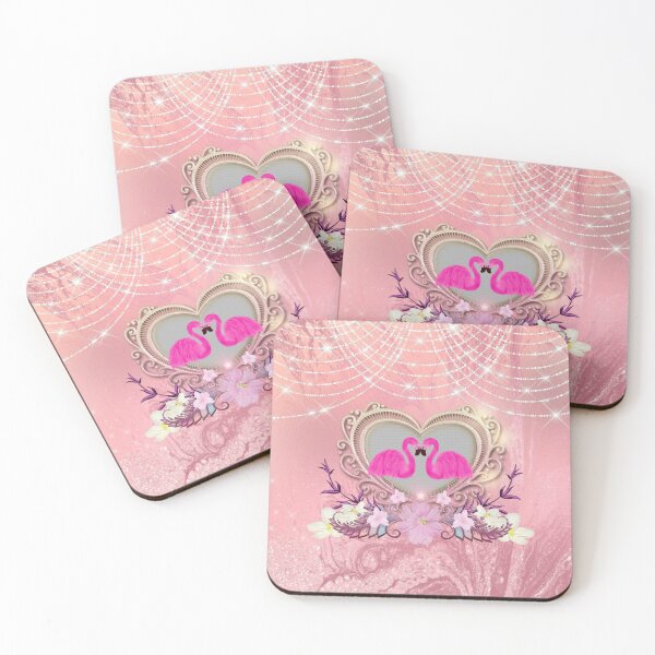 Item preview, Elegant heart with flamingo and flowers designed and sold by nicky2342.