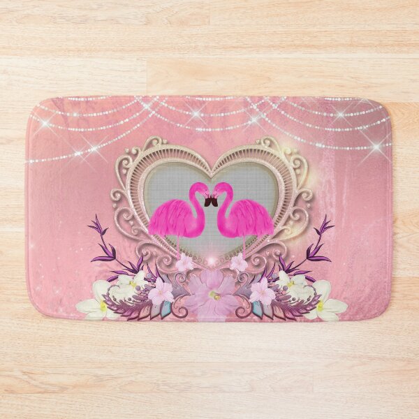 Item preview, Elegant heart with flamingo and flowers designed and sold by nicky2342.