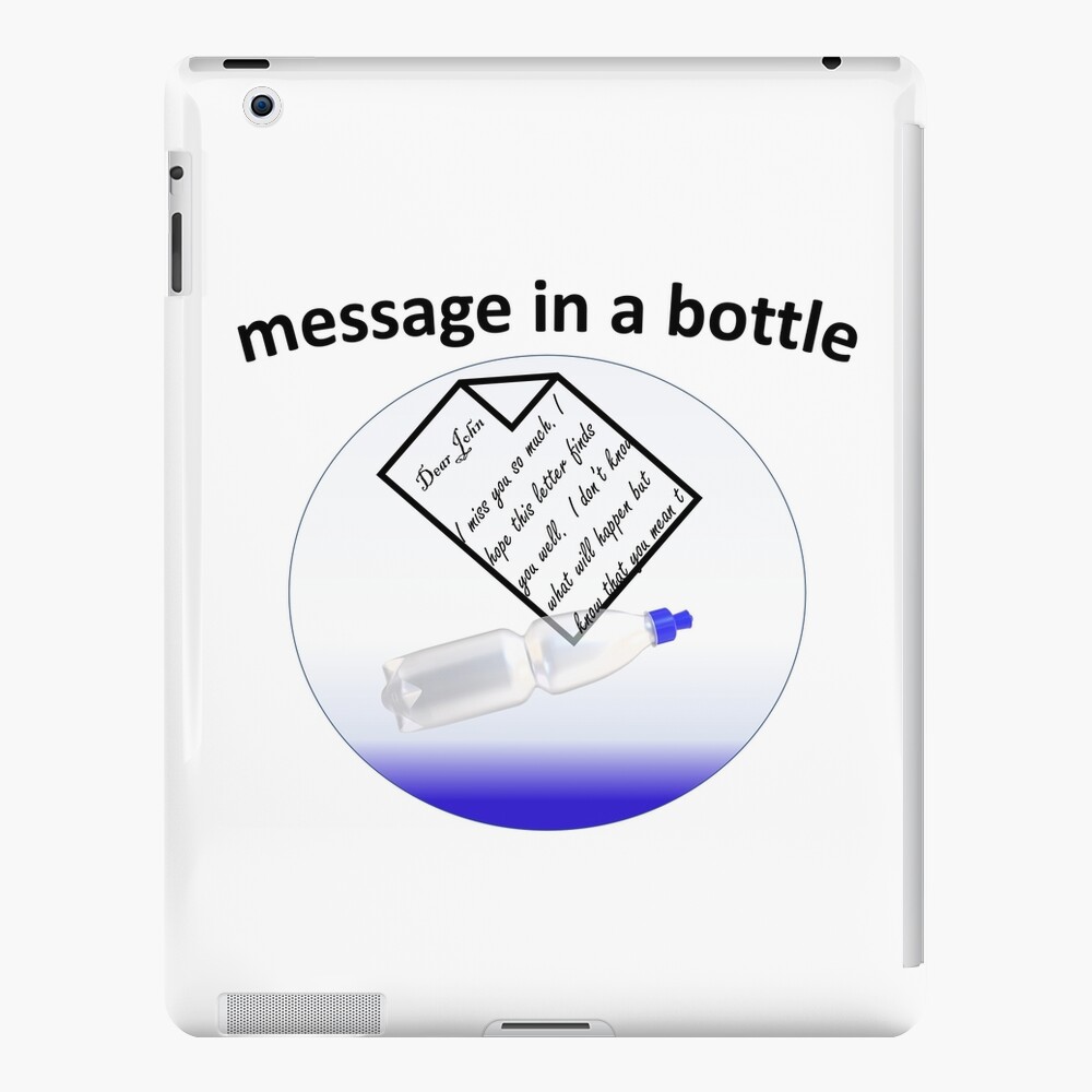 Romantic Message in a bottle with written letter iPad Case & Skin
