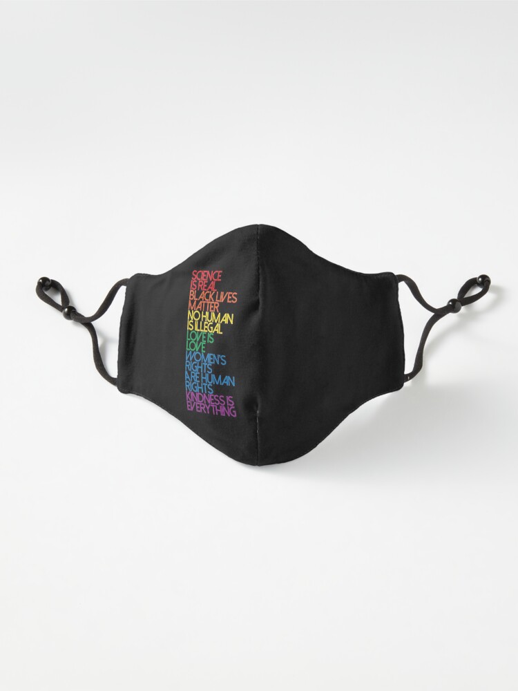 Alternate view of Science is Real Black Lives Matter Mask