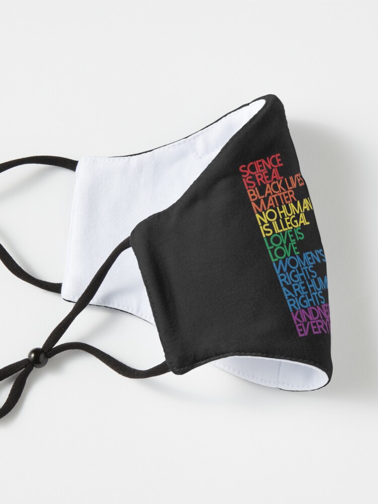 Alternate view of Science is Real Black Lives Matter Mask