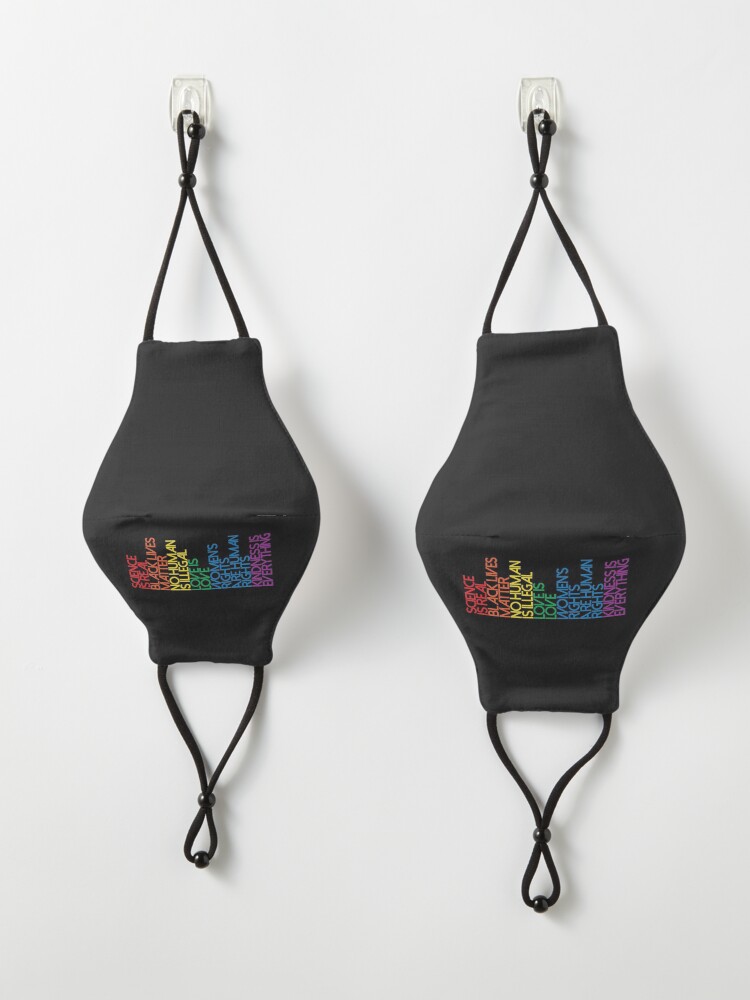 Alternate view of Science is Real Black Lives Matter Mask