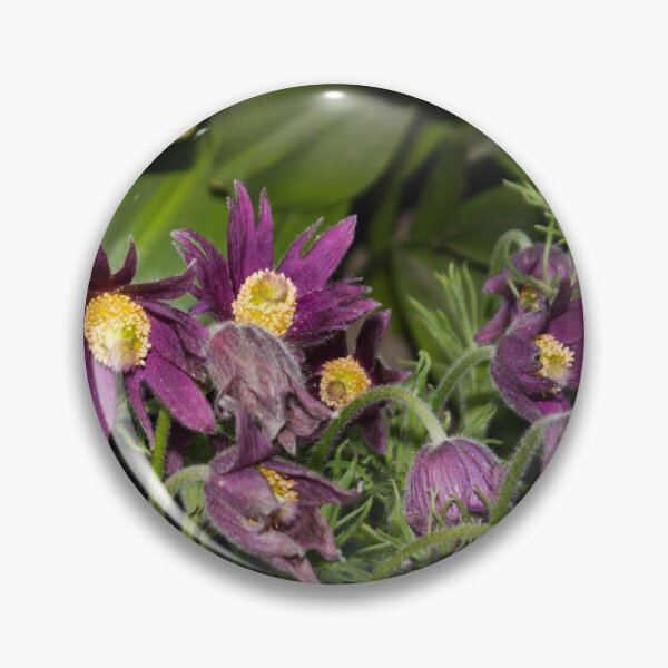Item preview, purple bell flowers with yellow centers on a background of green foliage designed and sold by nataliavavilina.