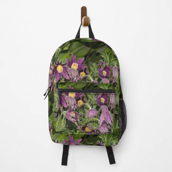 Item preview, purple bell flowers with yellow centers on a background of green foliage designed and sold by nataliavavilina.