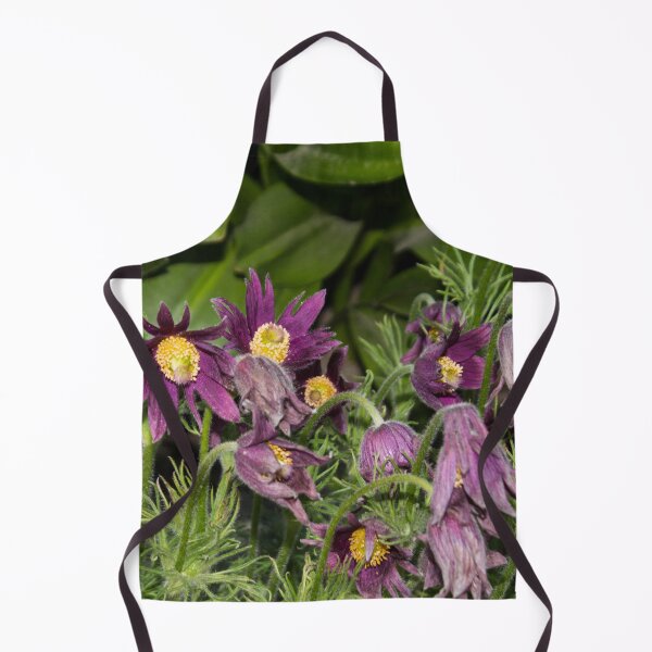 Item preview, purple bell flowers with yellow centers on a background of green foliage designed and sold by nataliavavilina.