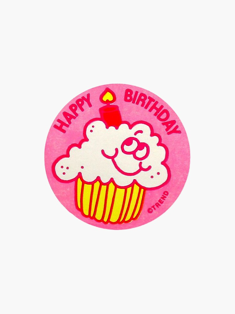 Birthday Cupcake Scratch 'n Sniff Retro Stinky Stickers