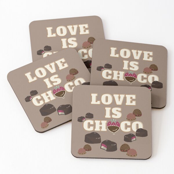 Item preview, Love Is Choco Valentines day heart chocolate Quote designed and sold by MarineTreasury.