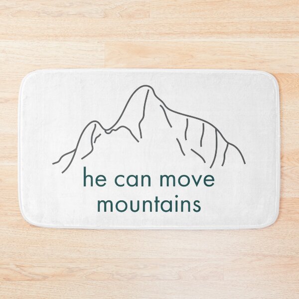 Item preview, he can move mountains - christian quote designed and sold by road-to-faith.