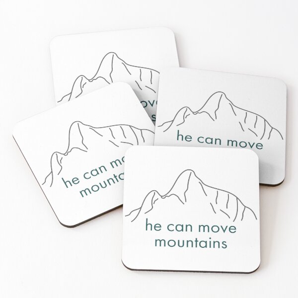 Item preview, he can move mountains - christian quote designed and sold by road-to-faith.