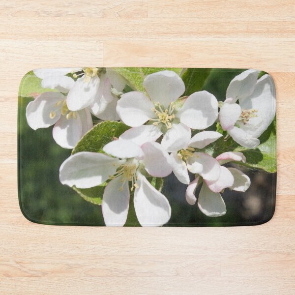 Item preview, white apple flowers with yellow stamens on a background of green foliage designed and sold by nataliavavilina.