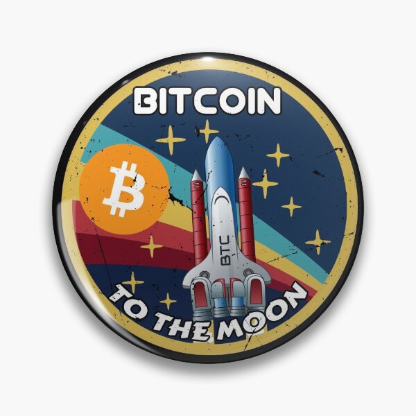 Item preview, Bitcoin Cryptocurrency Space Badge  designed and sold by Bitcoin-Fashion.