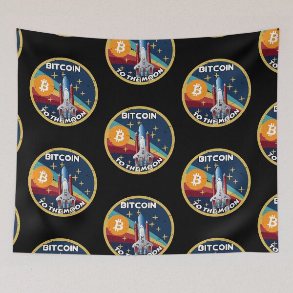 Item preview, Bitcoin Cryptocurrency Space Badge  designed and sold by Bitcoin-Fashion.