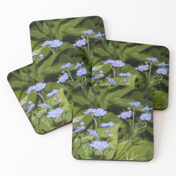 Item preview, light blue small flowers on a background of green foliage designed and sold by nataliavavilina.