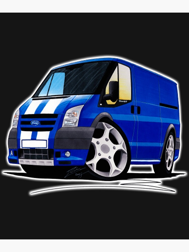 "Ford Transit Ford Transit Sportvan Blue" Art Print by GardenMetal