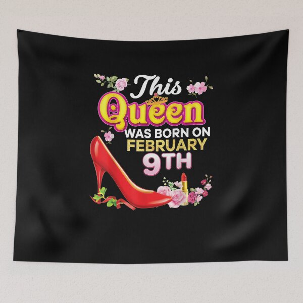 Item preview, This Queen Was Born On February 9th Happy Birthday Pink Gifts designed and sold by WallyKanter.