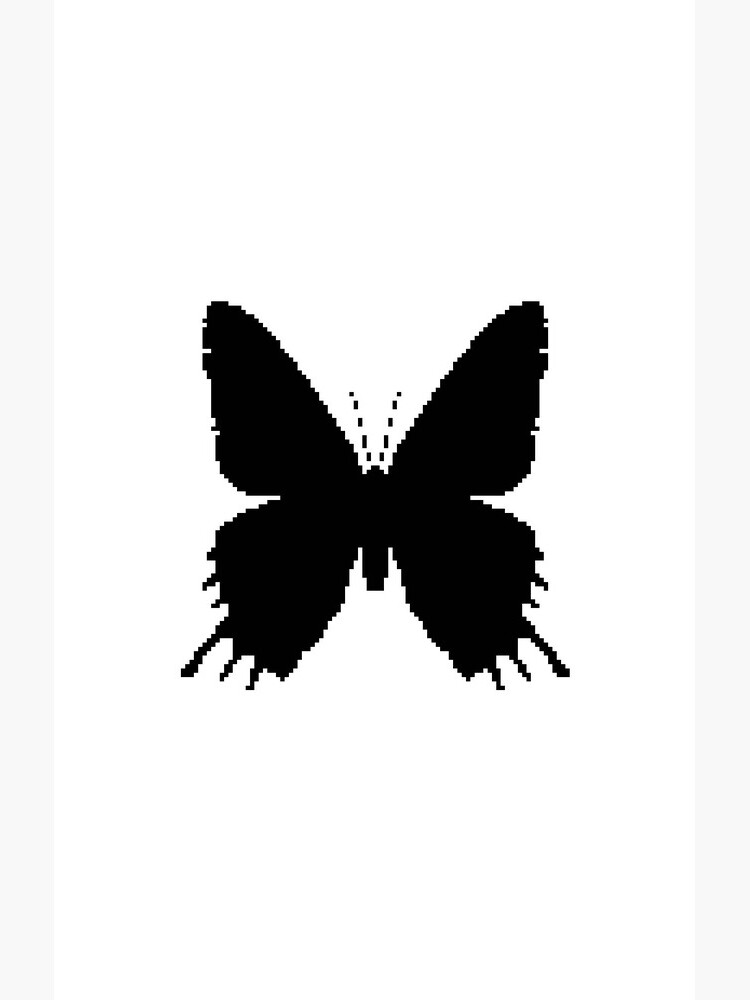 8-bit Simplex pixel Black butterfly by blackhalt