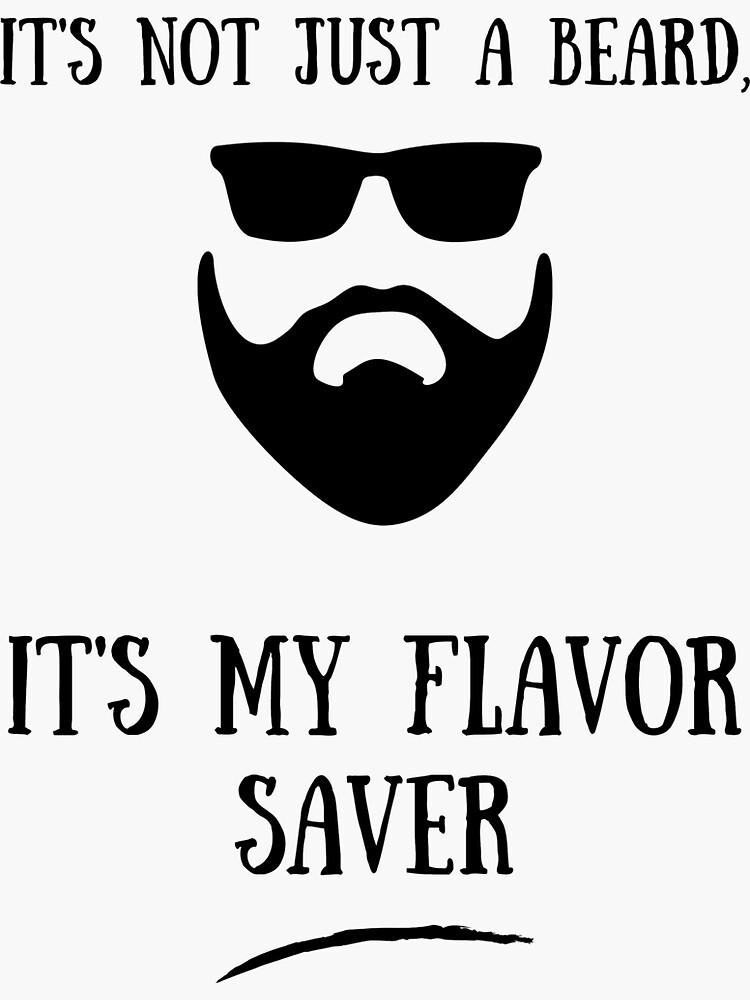 "Beard Flavor Saver" Sticker by Celialitchi Redbubble