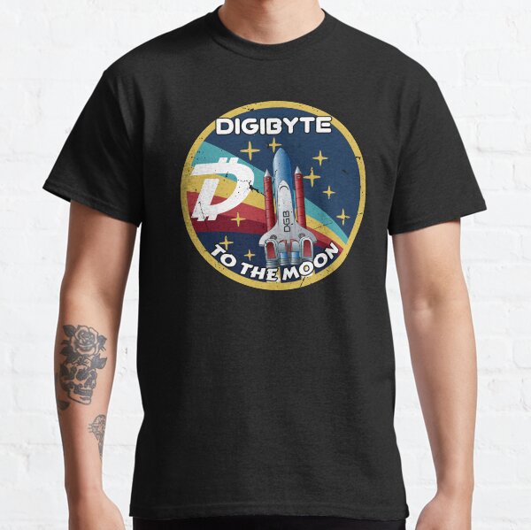 Digibyte DGB Cryptocurrency Space Badge Classic T-Shirt