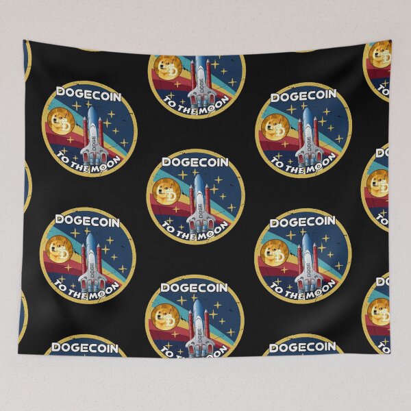 Item preview, Dogecoin DOGE Cryptocurrency Space Badge  designed and sold by Bitcoin-Fashion.
