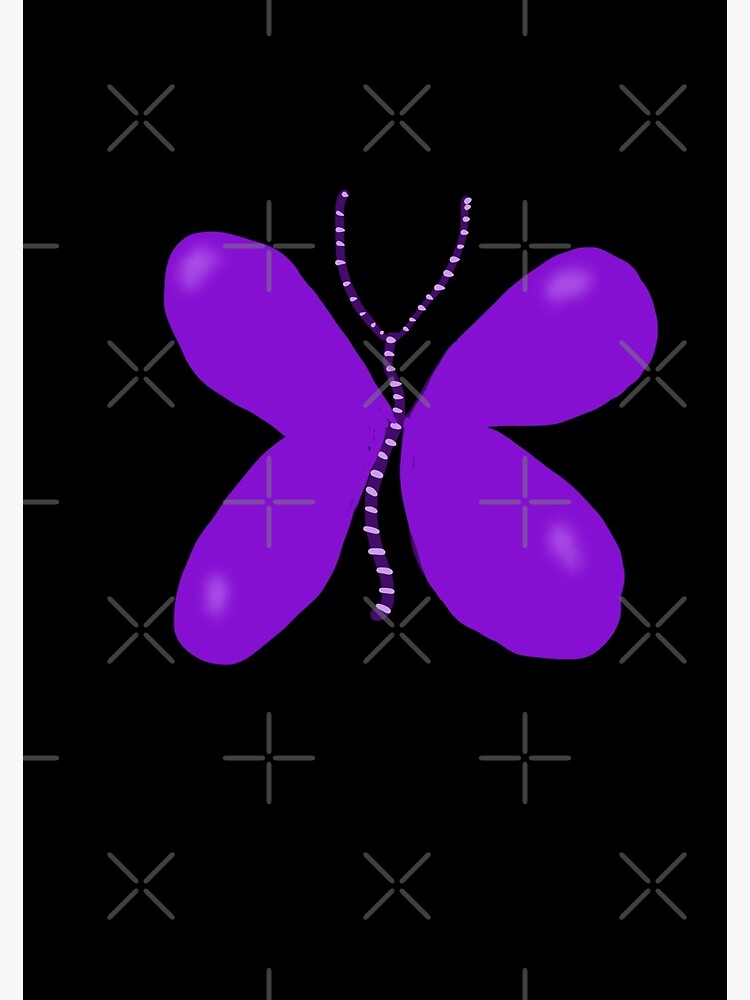 " Purple butterfly emoji design" Poster for Sale by papaipapai198