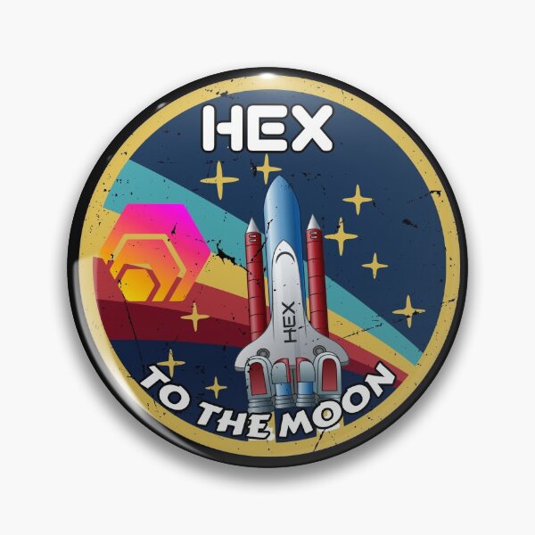 Item preview, HEX Cryptocurrency Space Badge  designed and sold by Bitcoin-Fashion.