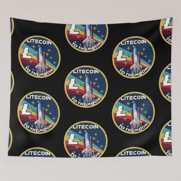 Item preview, Litecoin LTC Cryptocurrency Space Badge  designed and sold by Bitcoin-Fashion.