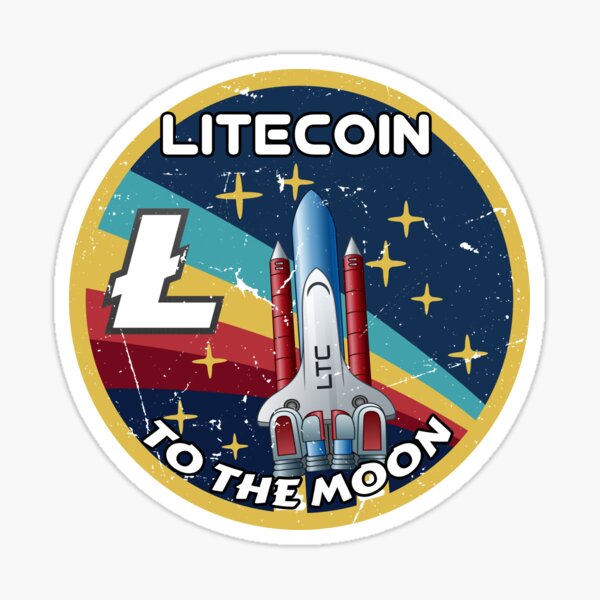 Artikel-Vorschau von Litecoin LTC Cryptocurrency Space Badge, designt und verkauft von Bitcoin-Fashion.