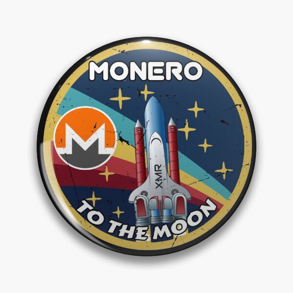 Item preview, Monero XMR Cryptocurrency Space Badge  designed and sold by Bitcoin-Fashion.