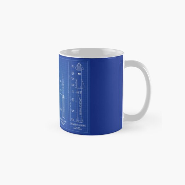 SPACEX Rockets (Blueprint) Classic Mug