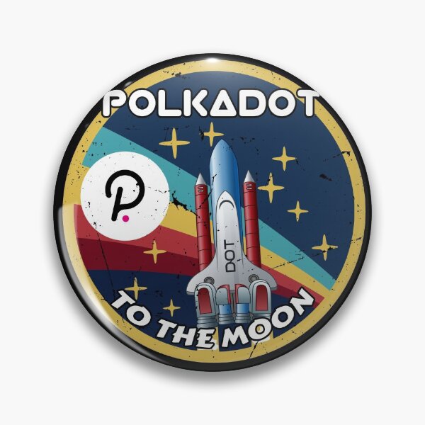 Artikelvorschau, Polkadot DOT Cryptocurrency Space Badge entworfen und verkauft von Bitcoin-Fashion.