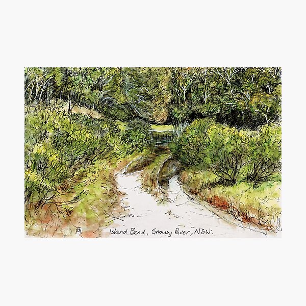 Item preview, Escena australiana - Island Bend, Snowy River, NSW, Aus. designed and sold by Anne Huth.