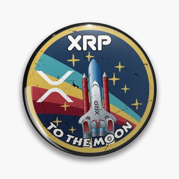 Item preview, Ripple XRP Cryptocurrency Space Badge  designed and sold by Bitcoin-Fashion.